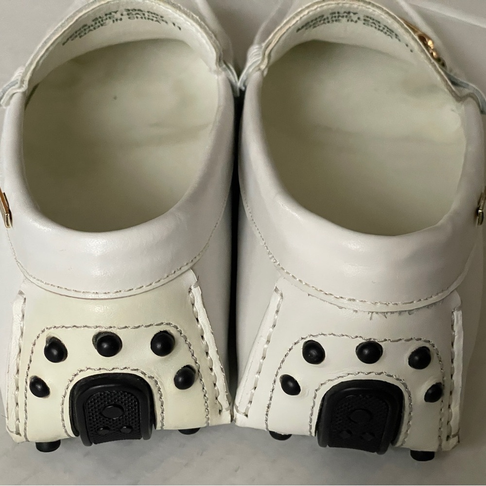 Steven Land White Loafers SLNY Leather Slip On Shoes #305-007 Men's Size 11 - Picture 7 of 13